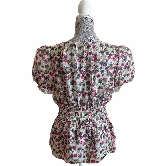 Ted Baker London Floral Print Jadii Blouse Size 3 - Picture 3 of 11